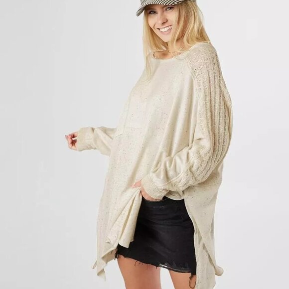 Free People Sweaters - Free People My Girl Tunic  Long Sleeve Pullover Tunic  Cream  Size M